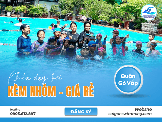 Lớp học bơi theo nhóm ở Quận Gò Vấp của Sài Gòn Swimming